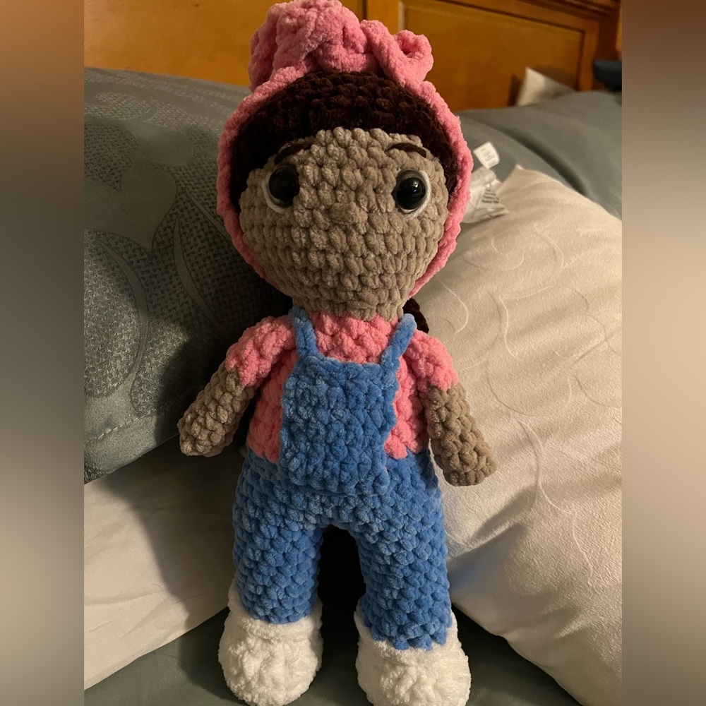 Charming Plush Crochet Doll